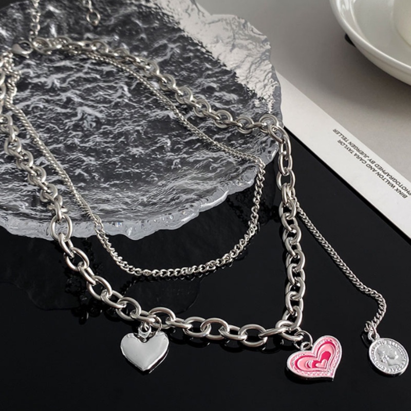 Vòng Cổ Choker Mặt Trái Tim Hồng Thời Trang Cho Nữ
