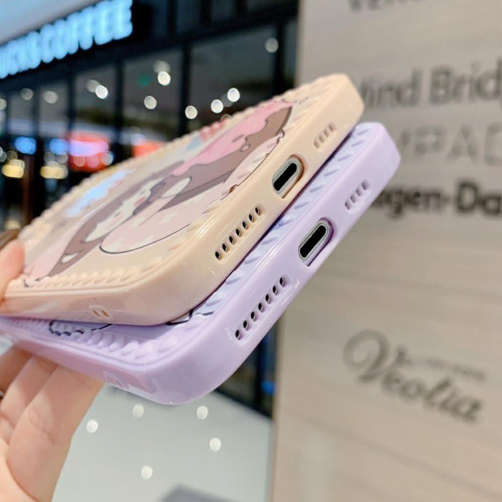 [ Hàng mới cực hot ] Ốp viền tim nổi in hình em bé iphone 6plus 7plus 8 plus xs max 11 pro max 12 12 pro max