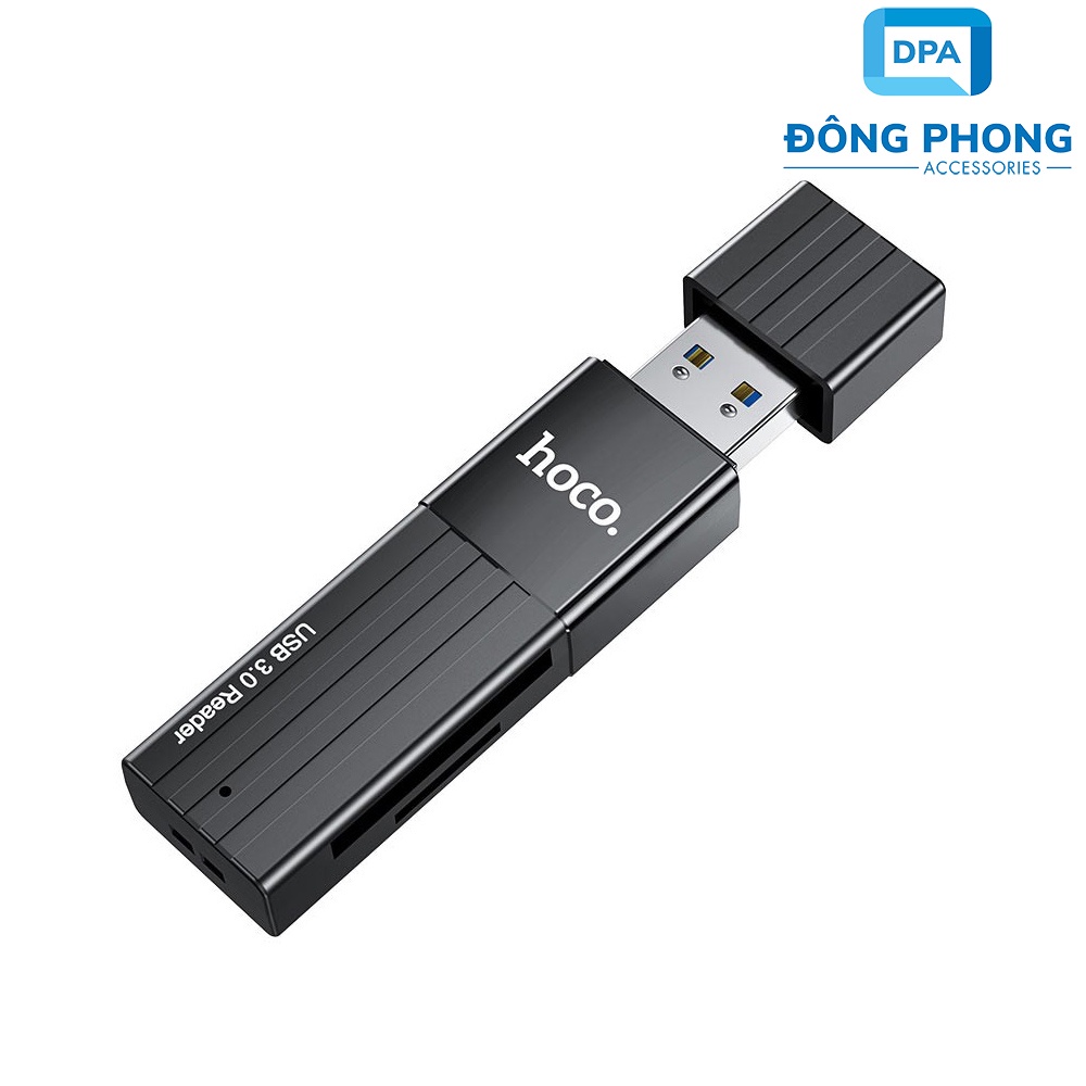 Đầu Đọc Thẻ Nhớ 3.0 Hoco HB20 Chính Hãng, Khe Cắm Thẻ SD &amp; Micro SD