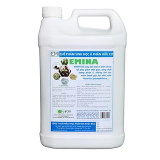 Men đổ gốc, ủ phân chuồng Emina Nhật bản, can 5l, phân hủy phân chuồng, xác bã thực vật, ủ phế phẩm nông nghiệp