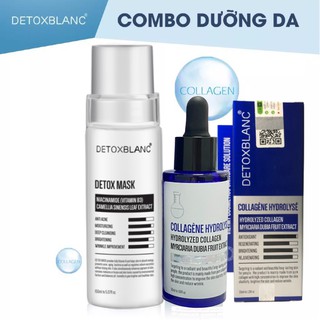 Combo thải độc ngừa lão hóa mặt nạ thải độc + colagen trắng da detox blanc