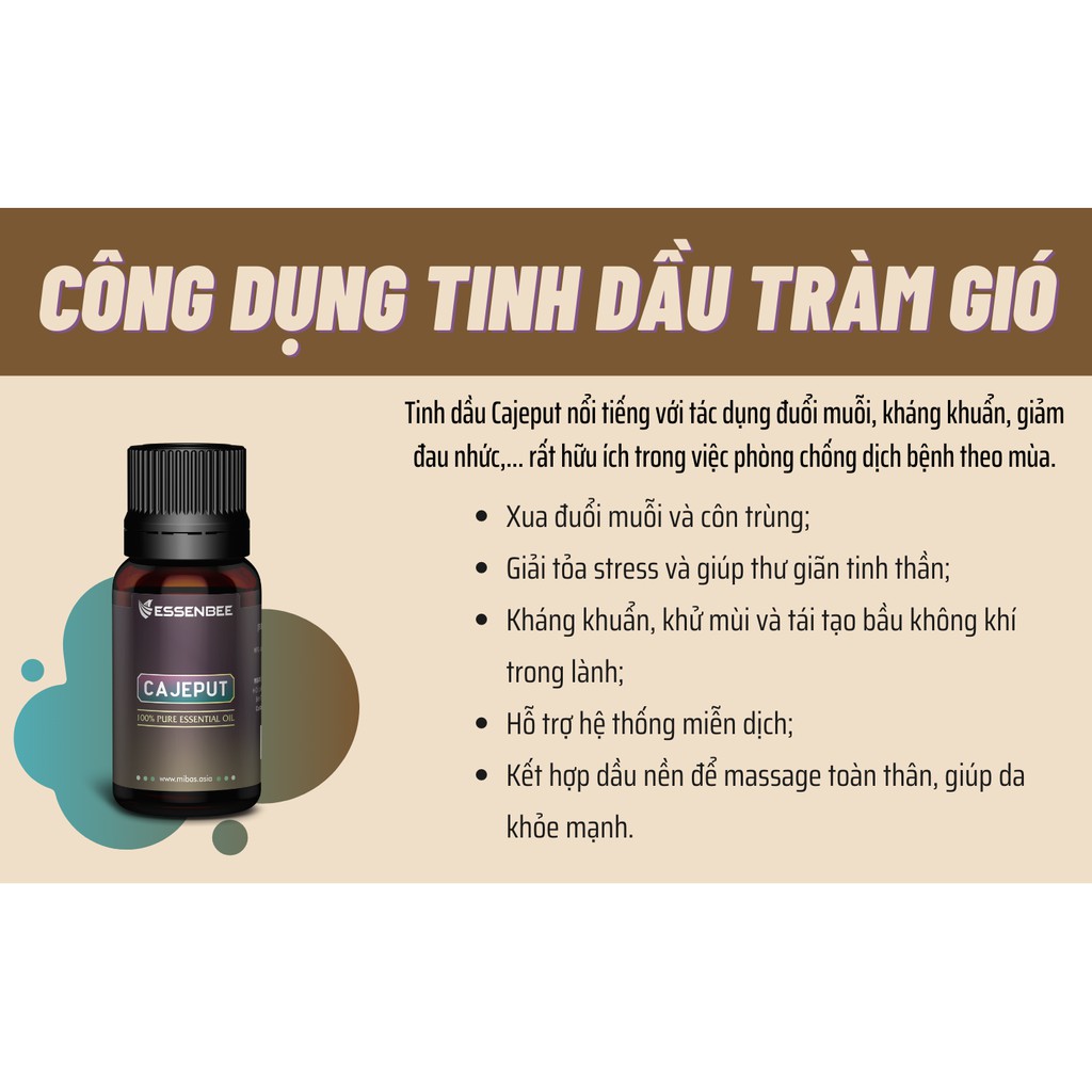 Tinh dầu Tràm Gió – Essenbee – 30ml