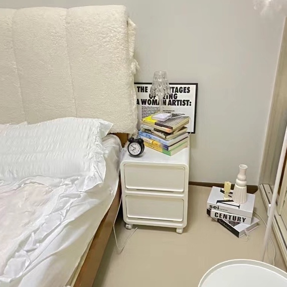Tủ nhựa để đồ to nhiều ngăn có bánh xe kiểu dáng đơn giản hiện đại