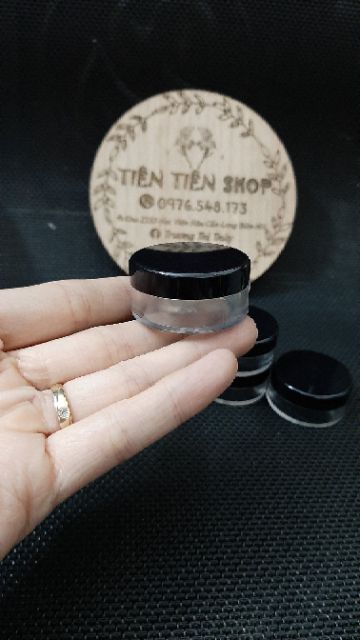 Hũ nhựa trong 10ml nắp đen