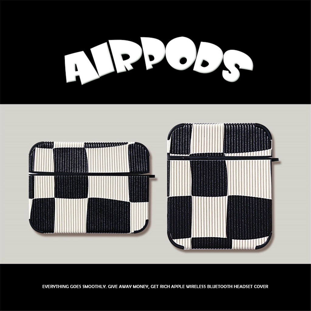 Vỏ bảo vệ hộp sạc tai nghe AirPods Pro AirPods 1 AirPods 2 AirPods 3 hình vuông thêu họa tiết độc đáo