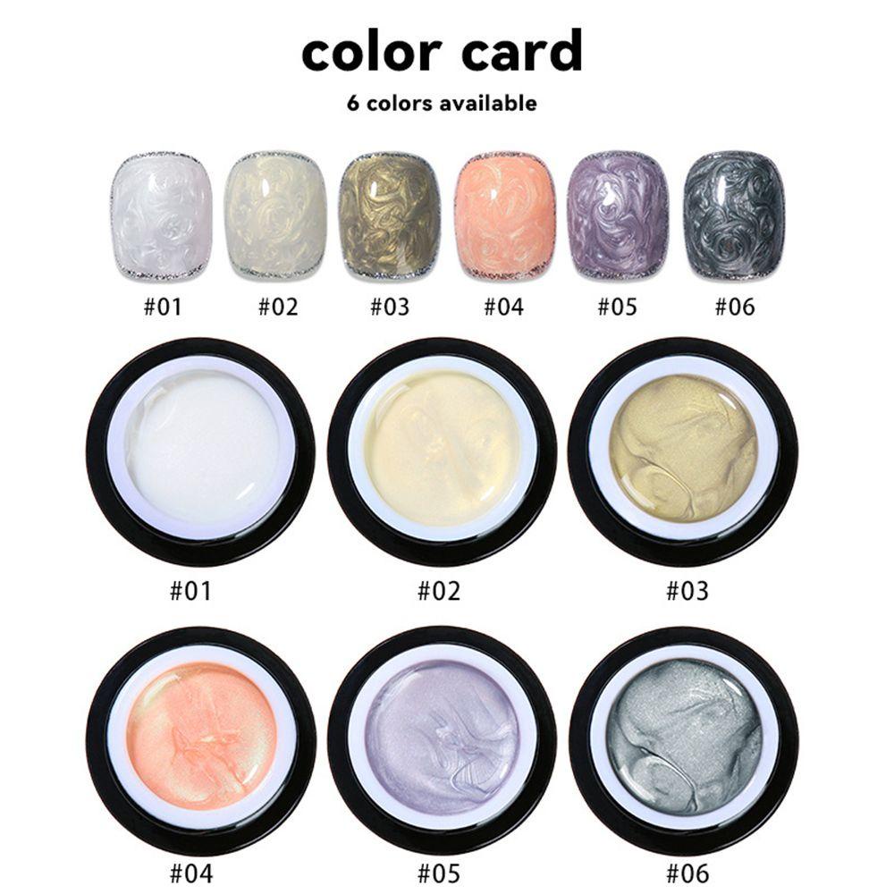 OCEANMAP Gel Sơn Móng Tay 6 Màu Vỏ Sò Lấp Lánh DIY