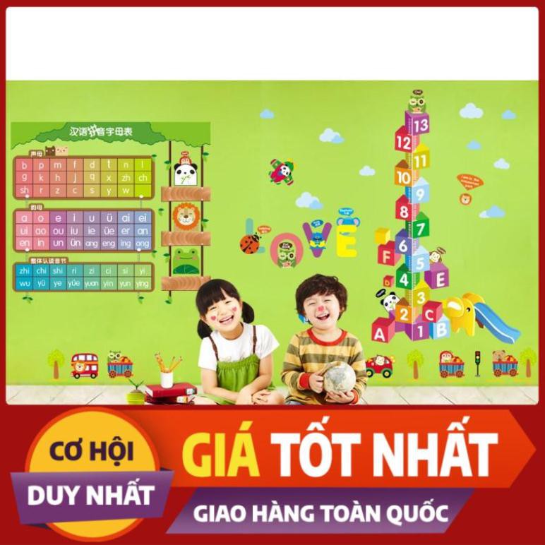 [HANG UY TÍN - GIÁ RẺ] Decal trang trí tường Bảng Chữ Cái vui nhộn Cho Trẻ