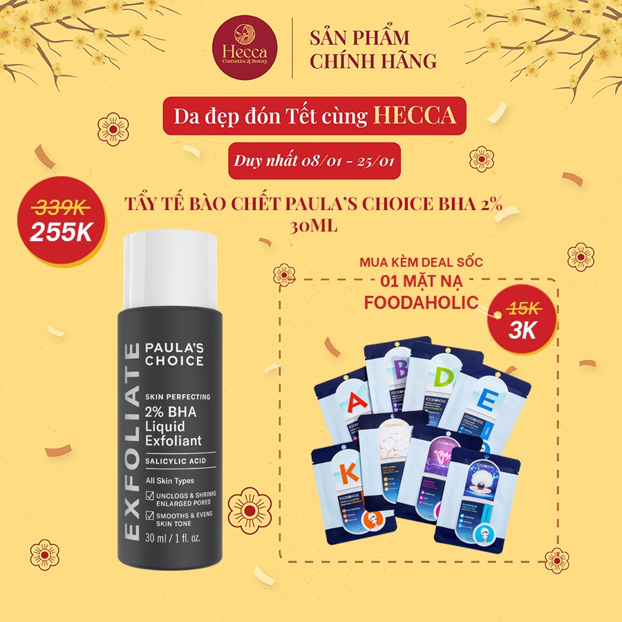 Dung dịch loại bỏ tế bào chết Paula's Choice Skin Perfecting 2% BHA Liquid Exfoliant 30ml