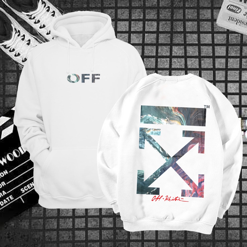 Áo hoodie sweater nỉ unisex thuỷ triều off white freeship toàn quốc M00 | BigBuy360 - bigbuy360.vn