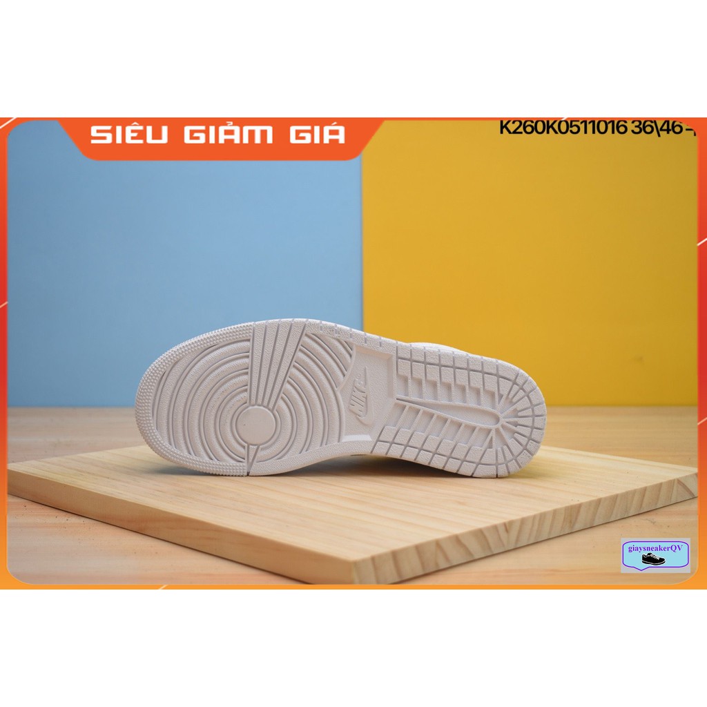 Giày thể thao Air Jordan 1 Low White thấp cổ siêu phong cách cho nam và nữ