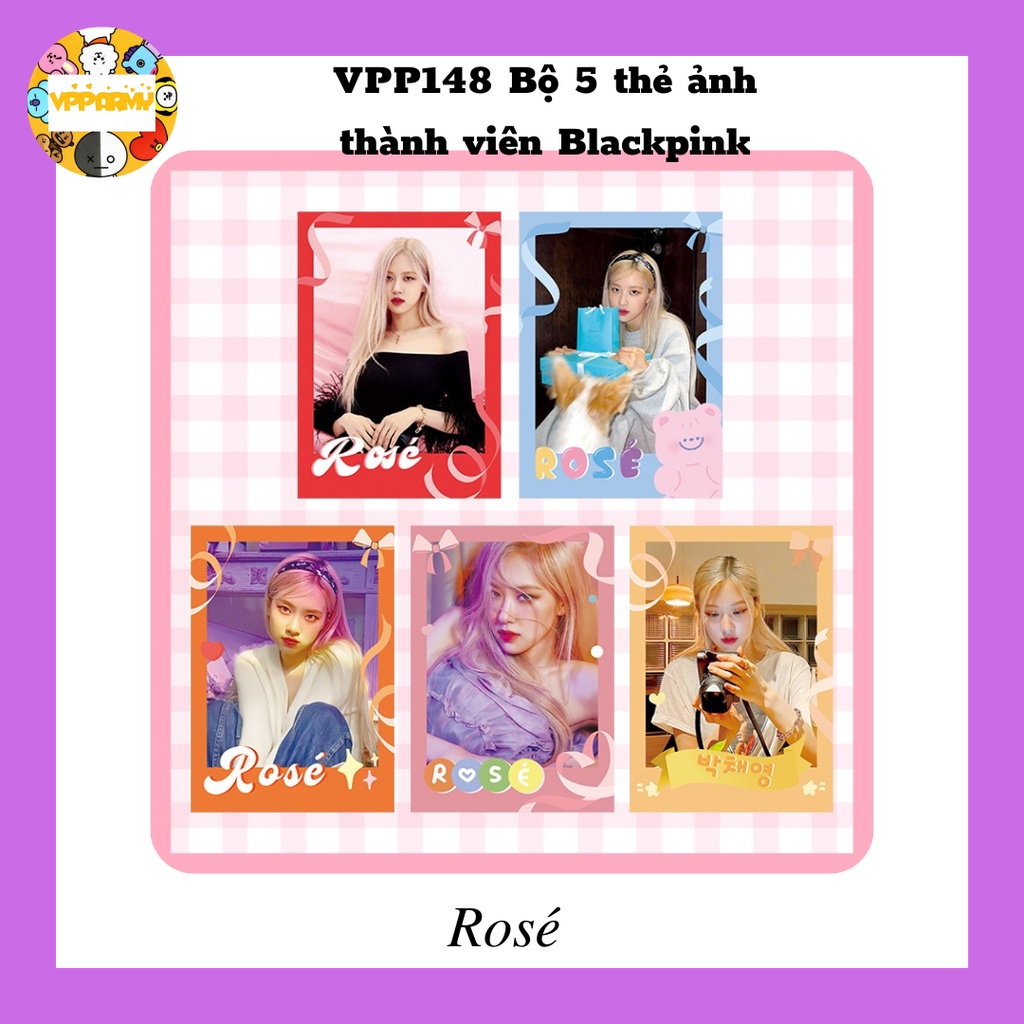 VPP148  Bộ 5 thẻ hình thành viên nhóm nhạc Blackpink