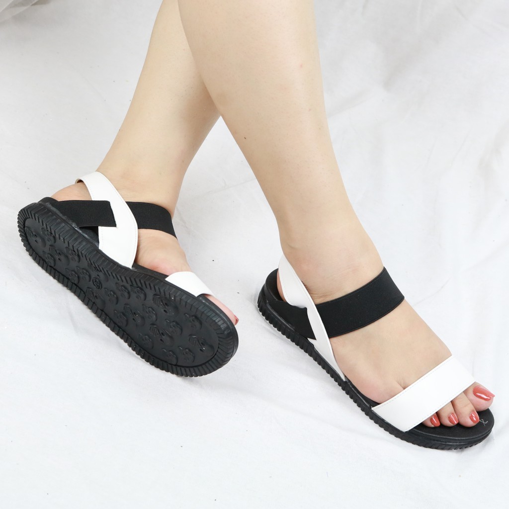 [Video] Giày sandal nữ Giavy hậu thun cổ chân SK33