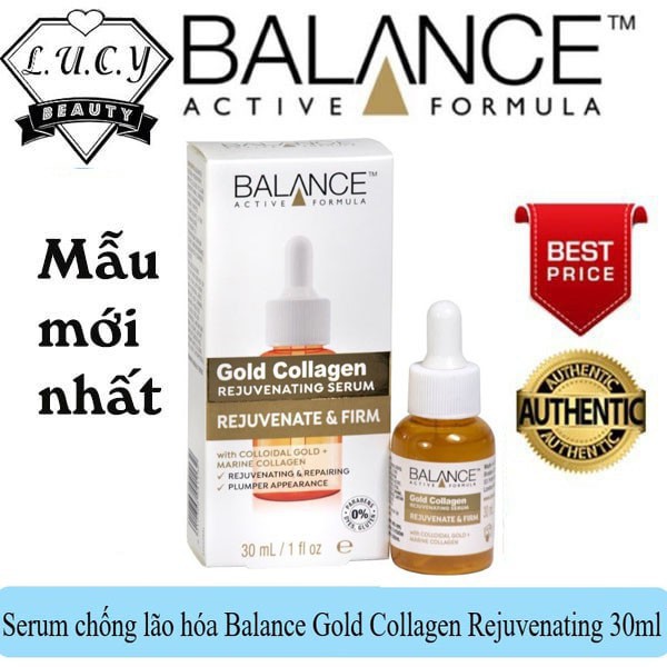 Hàng UK- Tinh Chất Vàng Serum Chống Lão Hóa Balance Gold Collagen Rejuvenating Serum 30ml Chính Hãng