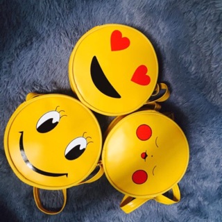 Túi đeo chéo da nữ, túi chéo mặt cảm xúc(icon)