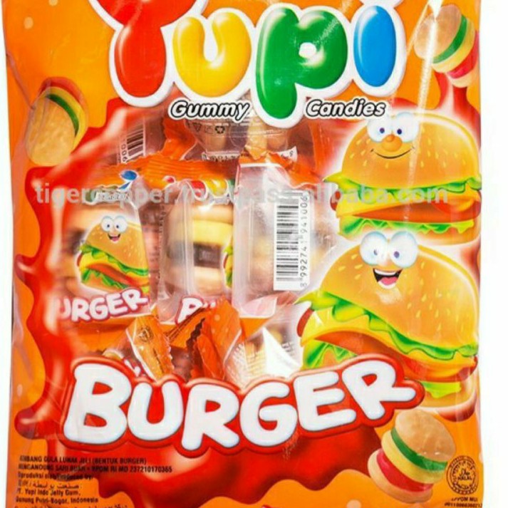 Gói kẹo dẻo Yupi Burger 96g