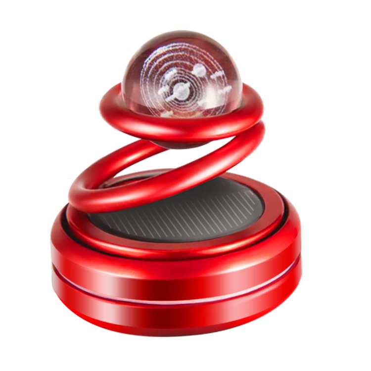 Nước Hoa Xe Hơi Mini Xoay Tròn Sử Dụng Pin Năng Lượng Mặt Trời Tặng Miếng Sáp Thơm - Tinh Dầu Thơm Ô Tô Decoroto Cao Cấp