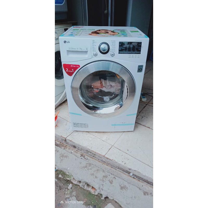 Máy giặt sấy tích hợp LG inverter giặt 9kg sấy 5kg qua sd nguyên bản đẹp mới 90%