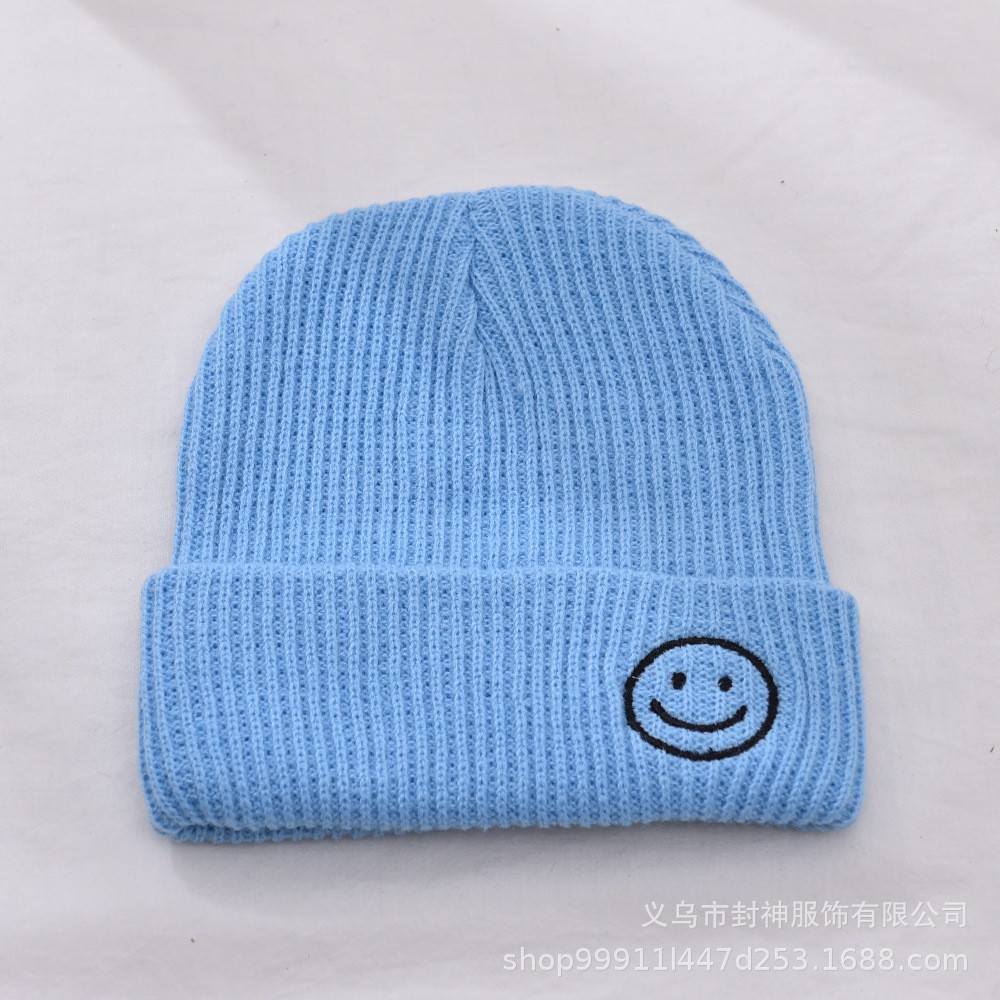 Mũ len cho bé hình mặt cười giữ ấm thiết kế ngộ nghĩnh đáng yêu