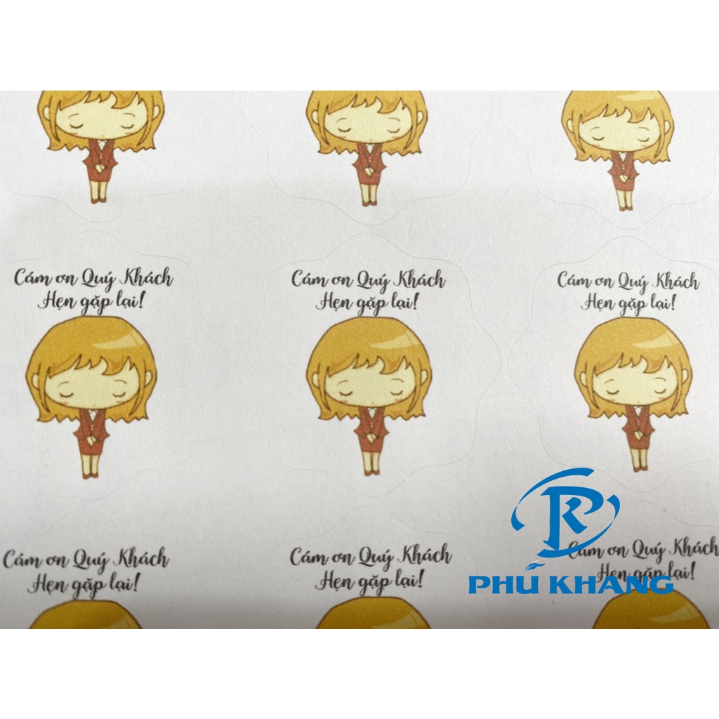 105 Sticker  "cô gái cám ơn" để cám ơn những khách hàng thân iu