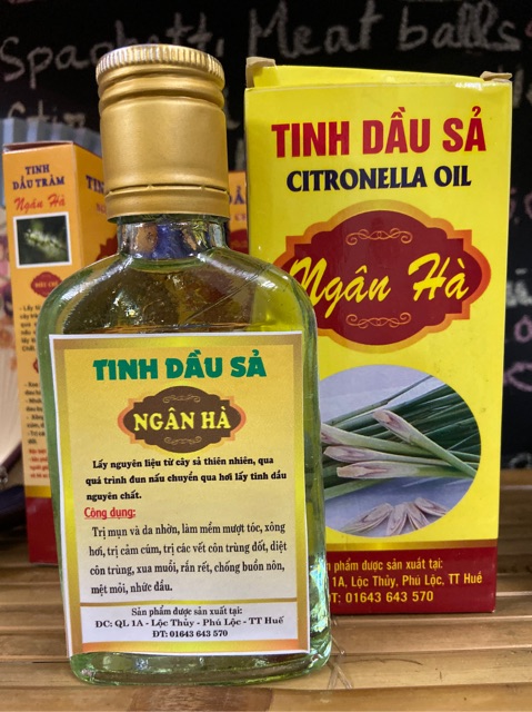 Tinh dầu sả Huế nguyên chất