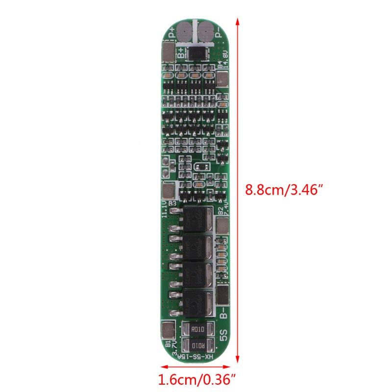 xinp  5S 15A Li-ion Lithium Battery 18650 Charger PCB BMS 18.5V Cell Protection Board