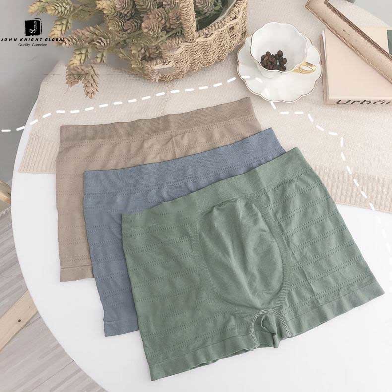 Hộp 4 quần lót boxer vải cotton không đường may thời trang cho nam