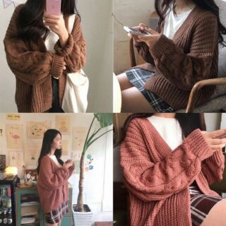 ÁO KHOÁC LEN THỪNG QUẢNG CHÂU ❤CHỈ CÒN HỒNG CAM❤