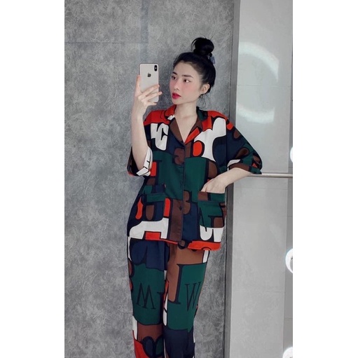 Bộ Pijama tay tcánh dơi quần dài mẫu mới siêu mềm mịn đẹp sang chảnh 45/62kí