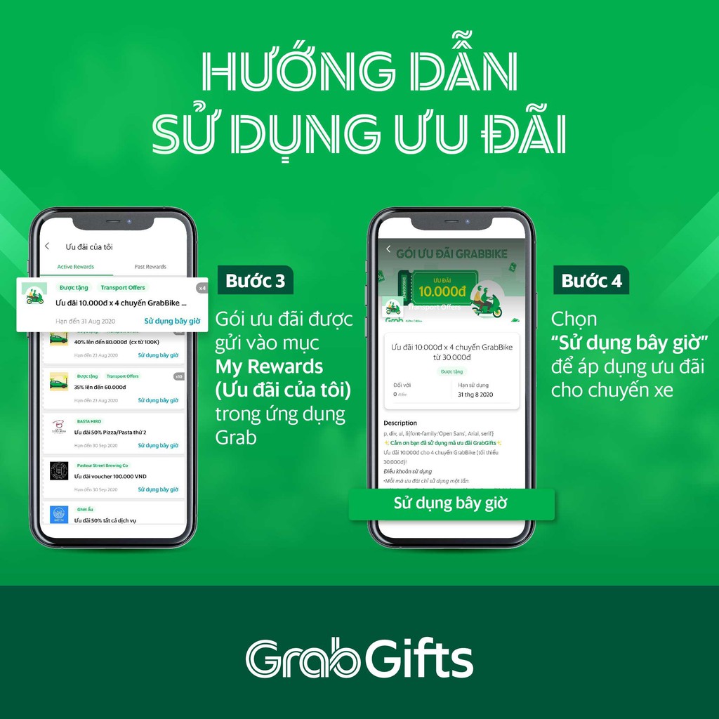 Ưu đãi 100k cho chuyến GrabBike/GrabCar