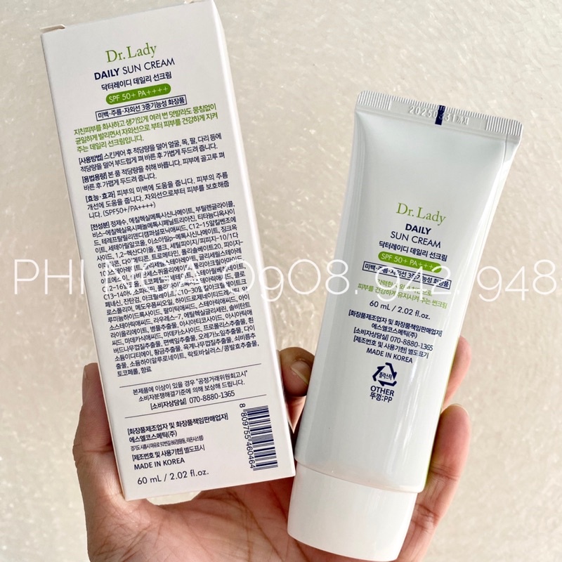 Kem chống nắng Daily Sun Cream 60ml màu xanh mới