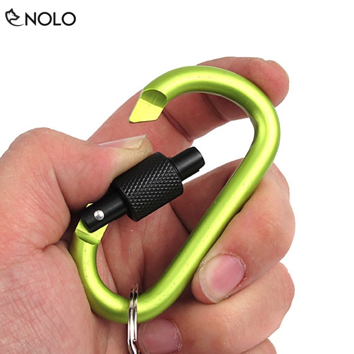 Combo 3 Móc Chìa Khóa Carabiner Chữ D Màu Ngẫu Nhiên Chất Liệu Hợp Kim Kẽm Chịu Lực Tốt