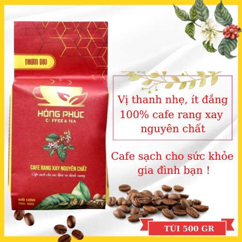 Cà phê Thơm Dịu rang xay nguyên chất vị thanh nhẹ, ít đắng, ngọt hậu pha phin pha máy ngon  từ Hồng Phúc Coffee