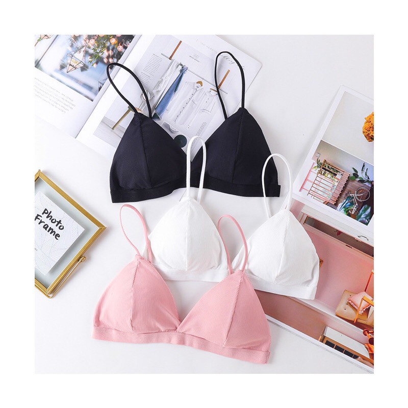 Áo Lót Nữ Bra Thun Gân Mềm Nhẹ - Form Cài Sau - Đơn Giản Quyến Rũ