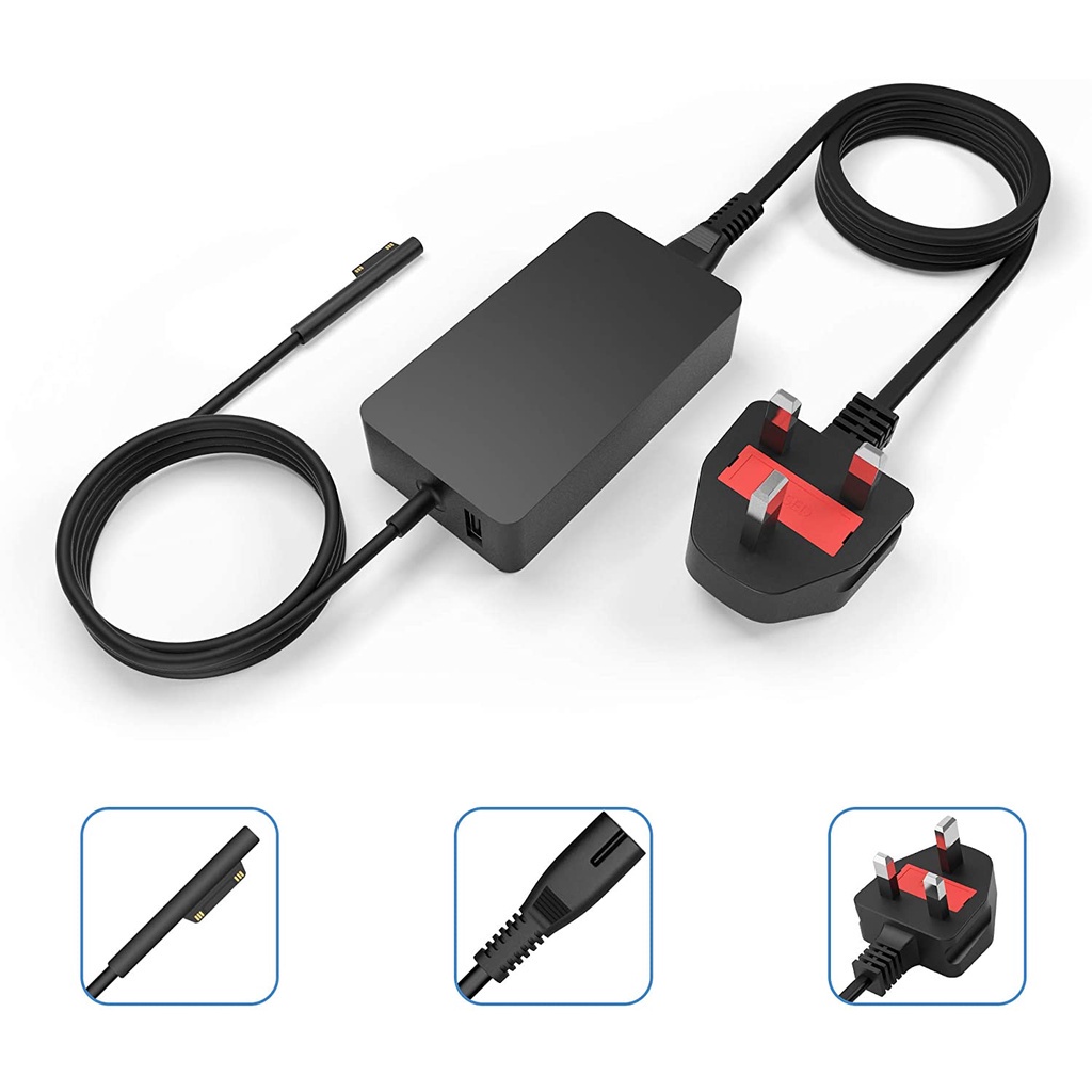 Bộ Sạc 36 / 44 / 65W Cho Bề Mặt Sách Microsoft Surface Pro 8 Pro 3 / 4 / 5 / 6