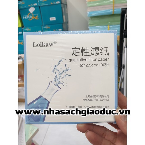 100 tờ giấy lọc định tính LOI KAW đường kính 12.5 cm (phi 12.5 cm)