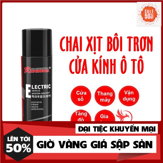 [LOẠI A] Chai bình xịt bôi trơn gioăng cửa kính ô tô xe hơi dung dịch bảo dưỡng làm mới cao su chống kẹt