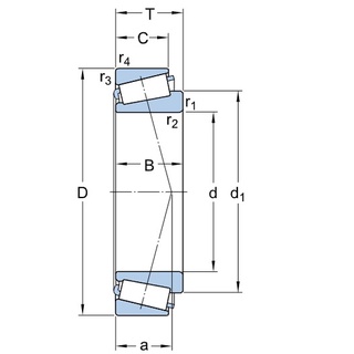 Vòng bi côn 30209 - Trục Ø45