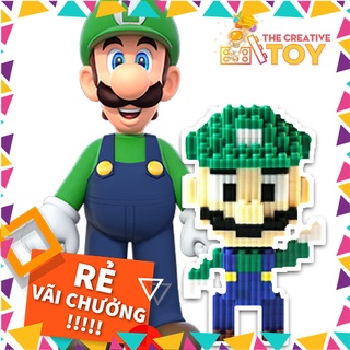 Lego Mô Hình Mario Green Bộ đồ chơi lắp ráp lego nhân vật hoạt hình 3D thu nhỏ thương- Creative Toy