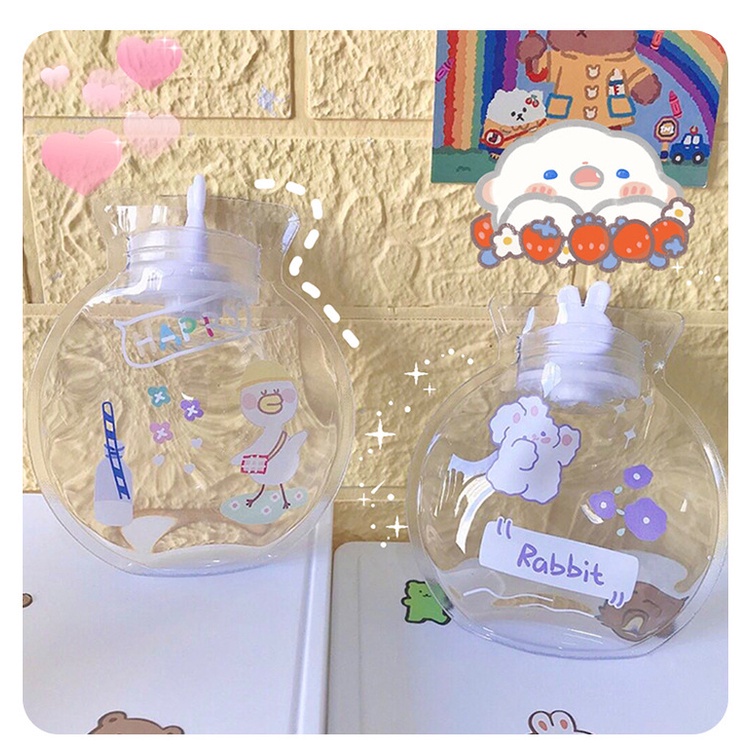 Túi Chườm Nóng Bằng Pvc Trong Suốt Họa Tiết Hoạt Hình Dễ Thương