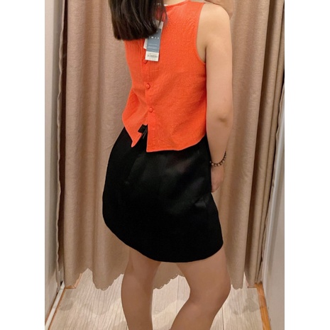 Áo JAJU linen nút lưng sát nách 3M