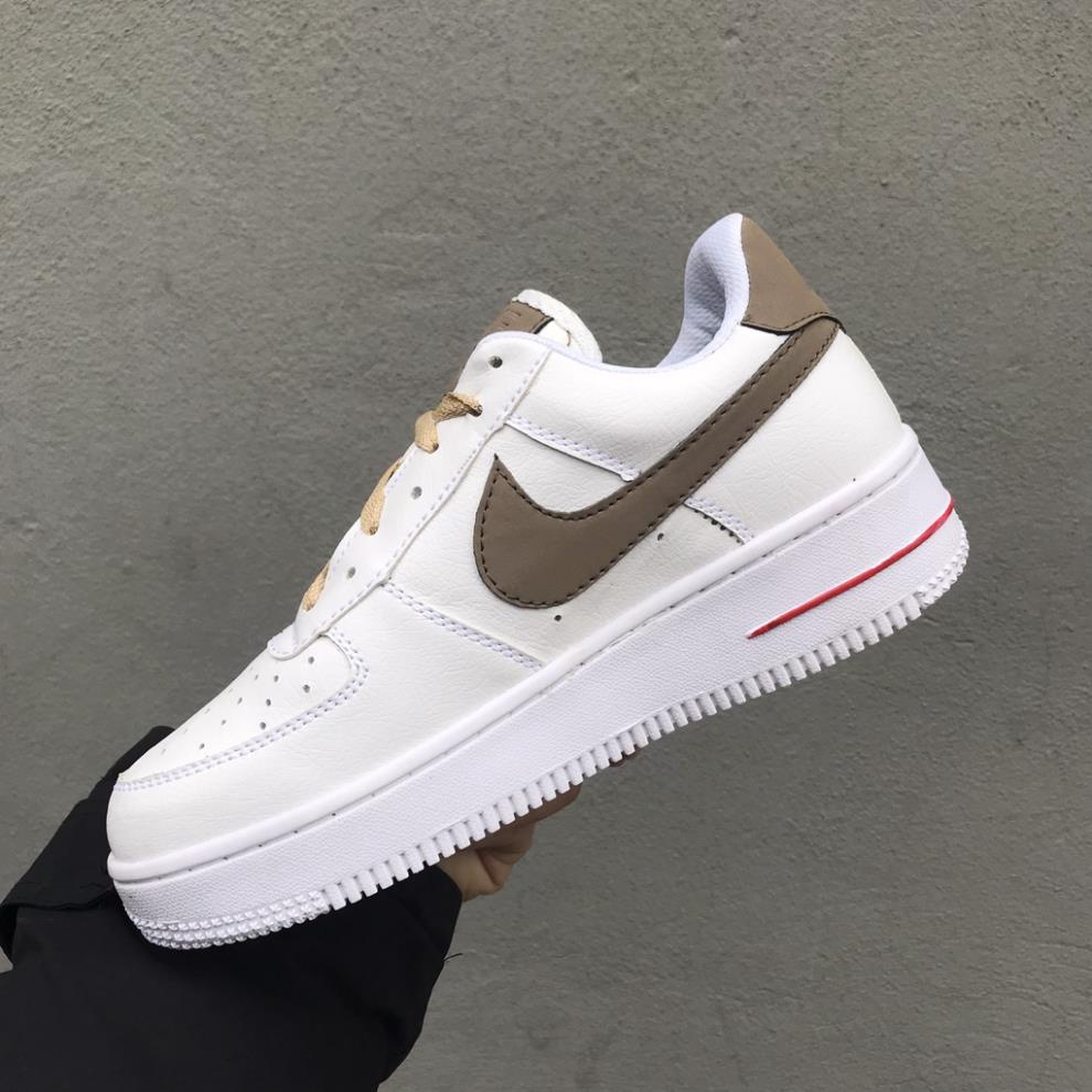 Giày AF1 FORCE 1 trắng vạch nâu Hot trend thể thao sneaker nam nữ