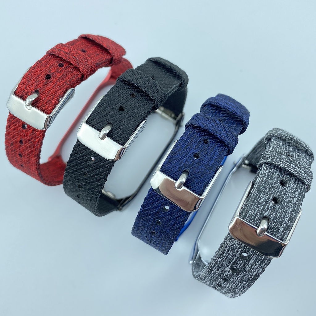 Dây Đeo Vải Dù Thay Thế Cho Đồng Hồ Thông Minh Xiaomi mi band 3 4 5 6