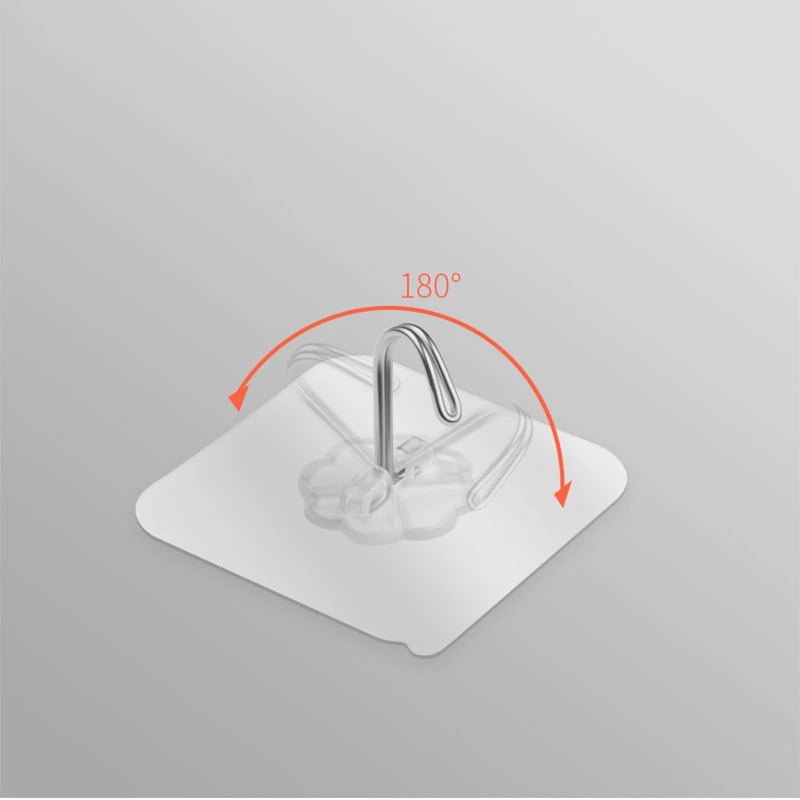 1 Móc Treo Đồ Gắn Tường Trong Suốt Đa Năng Tiện Dụng Cho Nhà Bếp / Nhà Tắm