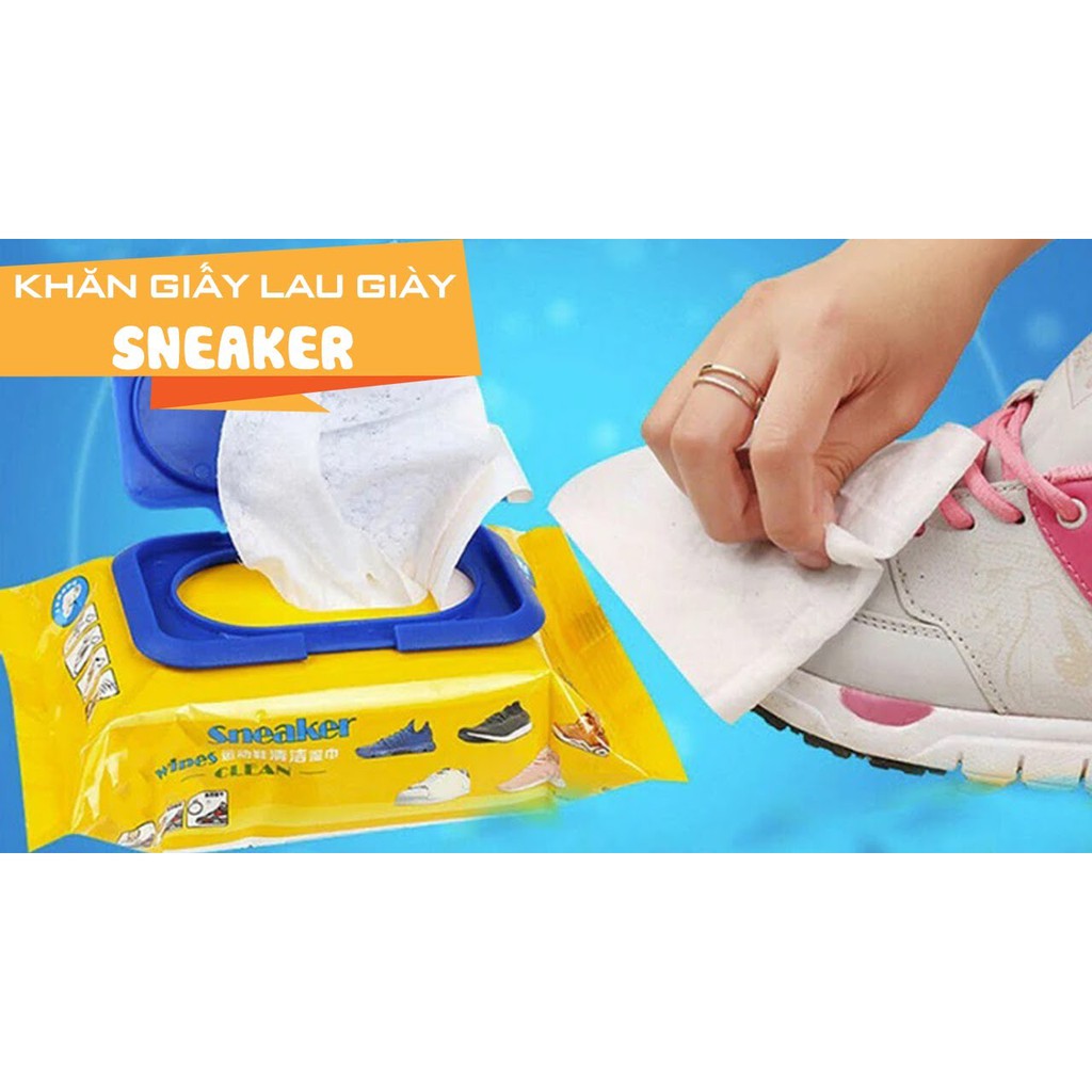 Khăn Lau Giày Sneaker Siêu Sạch Gói 12 Miếng