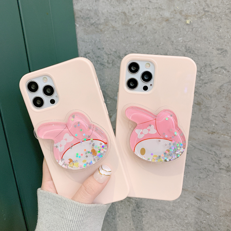 Ốp điện thoại mềm phối giá đỡ hình thỏ melody cho SAMSUNG J2 J7 PRIME J5 J4 PLUS A6 A8 A9 A7 2018 note 8 9 10 plus