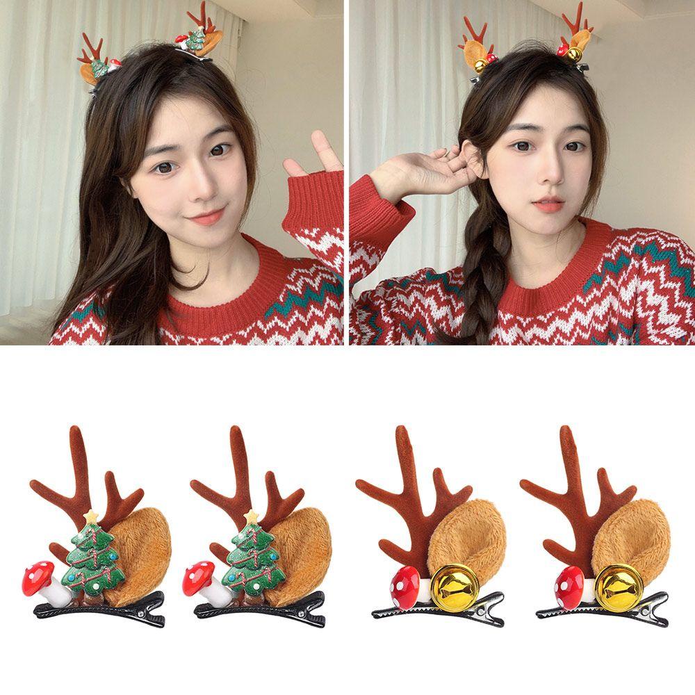 Set 2 Kẹp Tóc Phong Cách Giáng Sinh Dành Cho Nữ