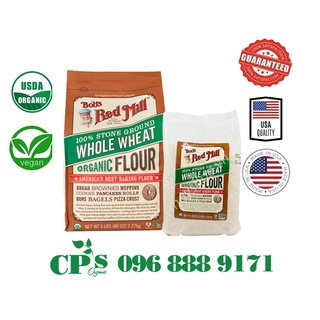 Bột Mì Nguyên Cám Hữu Cơ (Organic Whole Wheat) Bob's red mill 1.36kg và 2.27 Kg chính hãng