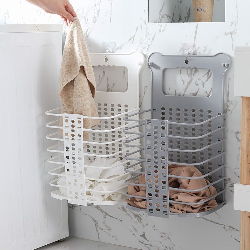 giỏ Đựng Đồ Gấp Gọn Thông Minh, Sọt Nhựa Đựng Đồ Đa Năng, Nhựa ABS Đựng Quần Áo Đồ Dùng Sinh Hoạt Treo Tường Tiện Dụng