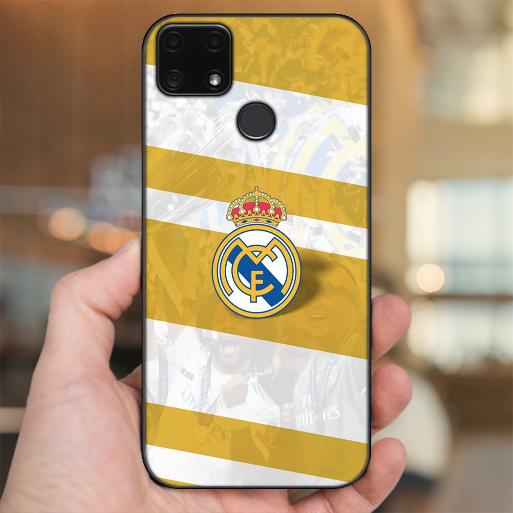 Ốp lưng Realme C25 viền đen in hình Real Madrid