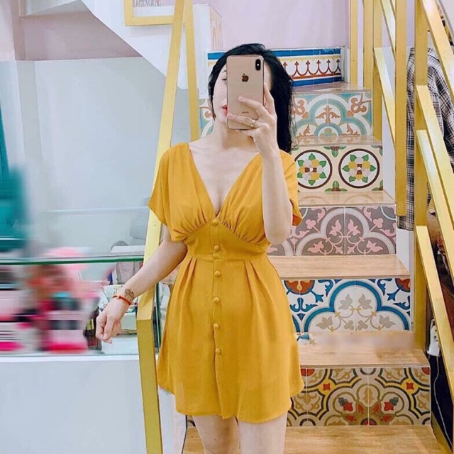 JUMPSUIT CÁNH DƠI NÚT BỌC